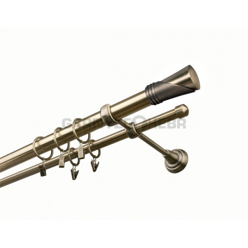 Garnýž kovová 380 cm dvouřadá - dvojitá 25 Duncan Mosaz