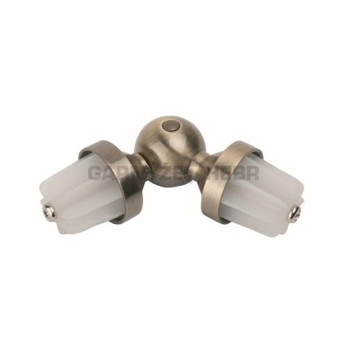 Spojka rohová pro tyč 16mm - mosaz