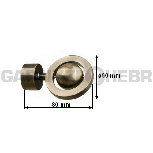 Koncovka pro tyč 25mm Atena - mosaz