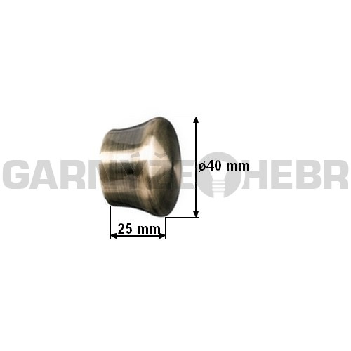 Koncovka pro tyč 25mm Fulda - mosaz