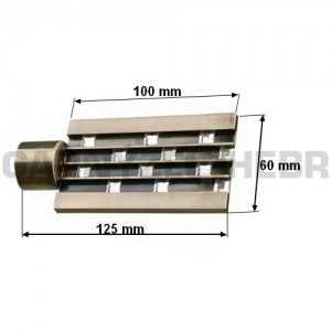 Koncovka pro tyč 25mm Nutka - mosaz