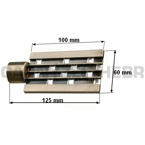 Koncovka pro tyč 25mm Nutka - mosaz