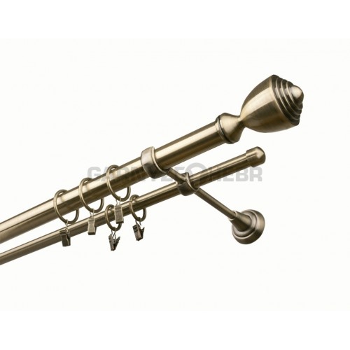 Garnýž kovová 180 cm dvouřadá - dvojitá 25 Palacio Mosaz