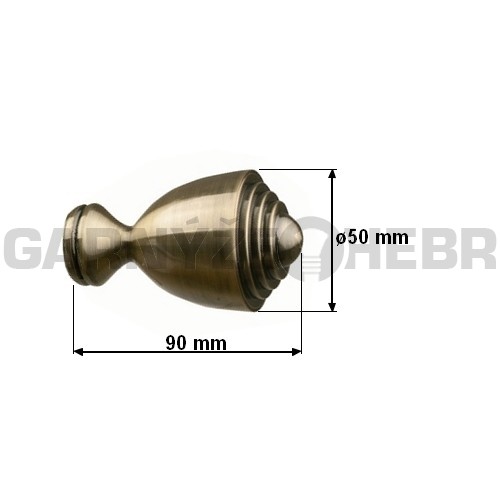 Koncovka pro tyč 25mm Palacio - mosaz