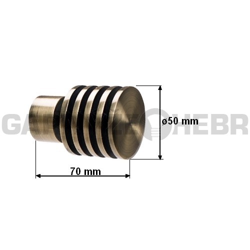 Koncovka pro tyč 25mm Talarki - mosaz