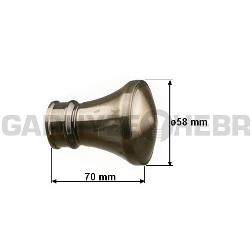 Koncovka pro tyč 25mm Žezlo - mosaz