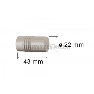 Koncovka pro tyč 16mm Cylinder - chrom mat