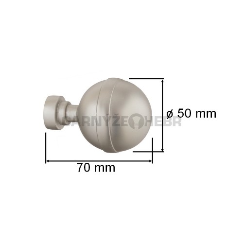 Koncovka pro tyč 16mm Kalisto - chrom mat