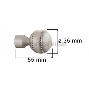 Koncovka pro tyč 16mm Paola crystal - chrom mat