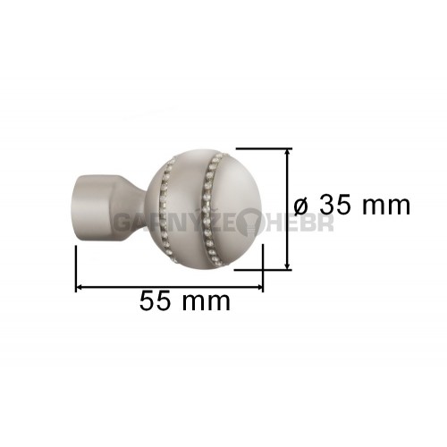 Koncovka pro tyč 16mm Paola crystal - chrom mat