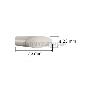 Koncovka pro tyč 16mm Piza - chrom mat