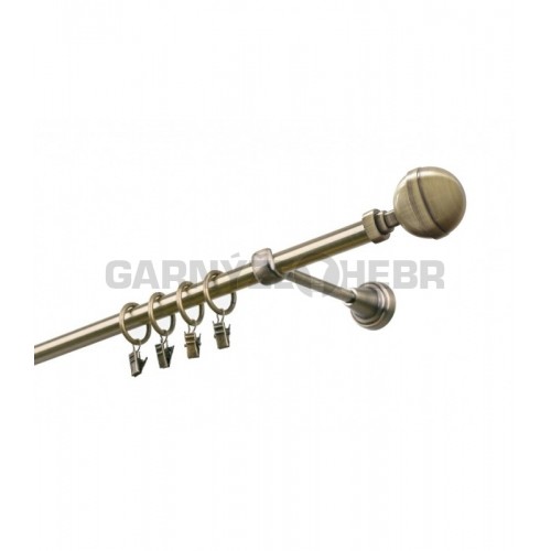 Garnýž kovová 100 cm  jednořadá 16 Kalisto mosaz