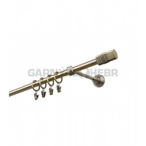 Garnýž kovová 120 cm  jednořadá 16 Cylinder mosaz