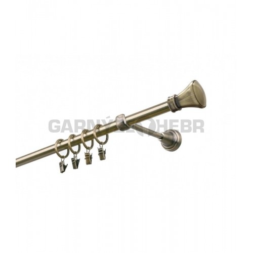 Garnýž kovová 160 cm  jednořadá 16 Koloseo mosaz