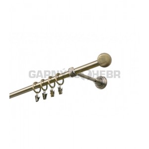 Garnýž kovová 260 cm jednořadá 16 Koule mosaz