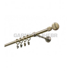 Garnýž kovová 260 cm jednořadá 16 Paola crystal mosaz