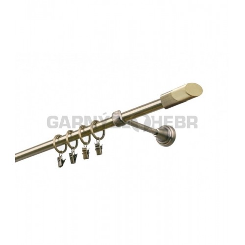 Garnýž kovová 120 cm  jednořadá 16 Piza II mosaz