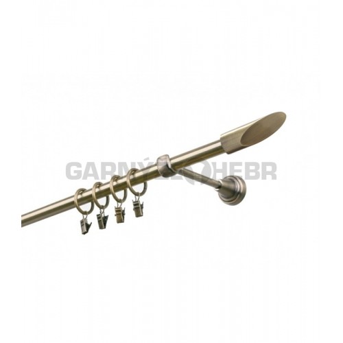 Garnýž kovová 190 cm  jednořadá 16 Piza mosaz