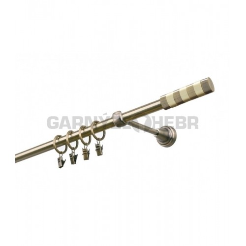 Garnýž kovová 130 cm  jednořadá 16 Sigma mosaz