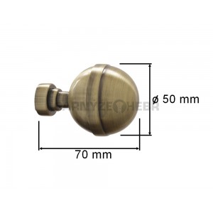 Koncovka pro tyč 16mm Kalisto - mosaz