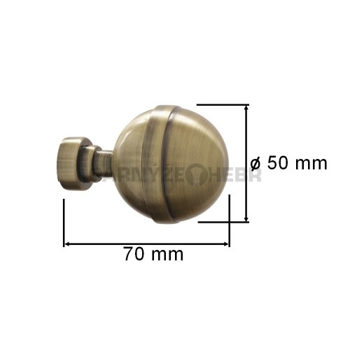 Koncovka pro tyč 16mm Kalisto - mosaz