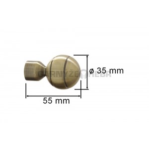 Koncovka pro tyč 16mm Paola - mosaz