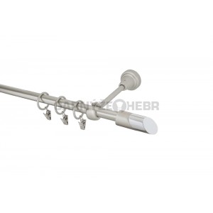 Záclonová tyč 4m kovová, Piza II, chrom mat 