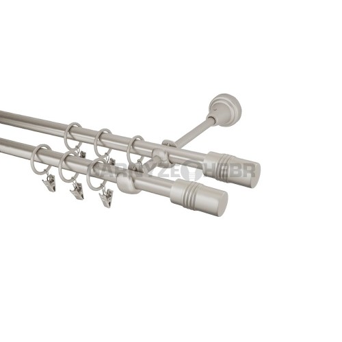 Garnýž kovová 360 cm dvouřadá - dvojitá 16 Cylinder double chrom mat