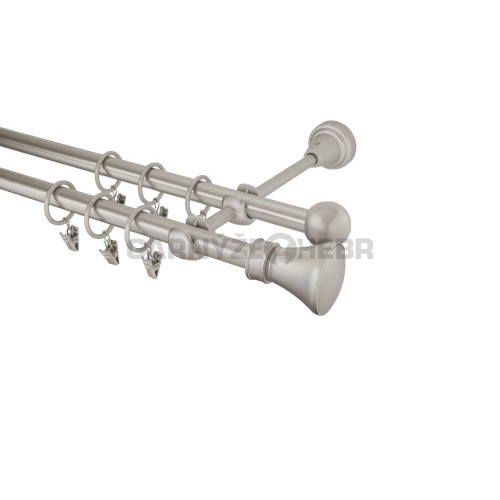 Garnýž kovová 380 cm dvouřadá - dvojitá 16 Koloseo chrom mat