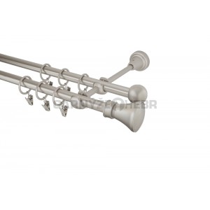 Garnýž kovová 4m, dvouřadá - dvojitá, Koloseo, chrom mat