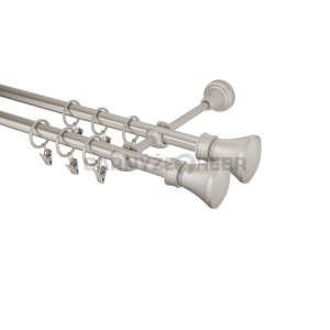 Garnýž kovová 4m, dvouřadá - dvojitá, Koloseo double, chrom mat