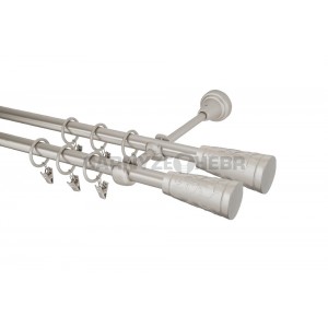 Garnýž kovová 3,2m, dvouřadá - dvojitá, Sevilla double, chrom mat