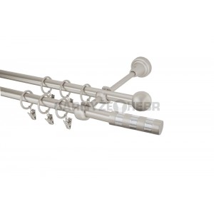 Garnýž kovová 3,2m, dvouřadá - dvojitá, Sigma, chrom mat