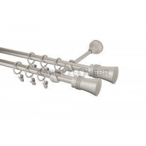 Garnýž kovová 4m, dvouřadá - dvojitá, Capri double, chrom mat