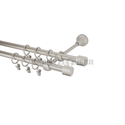 Garnýž kovová 380 cm dvouřadá - dvojitá 16 Válec double chrom mat