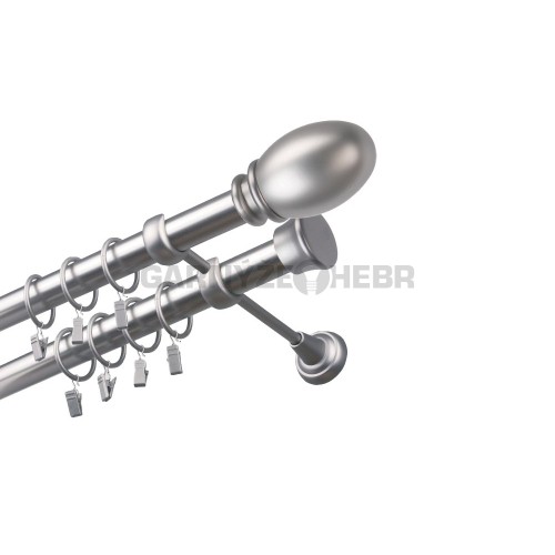 Garnýž kovová 230 cm dvouřadá - dvojitá 25/25 Belluno Satina