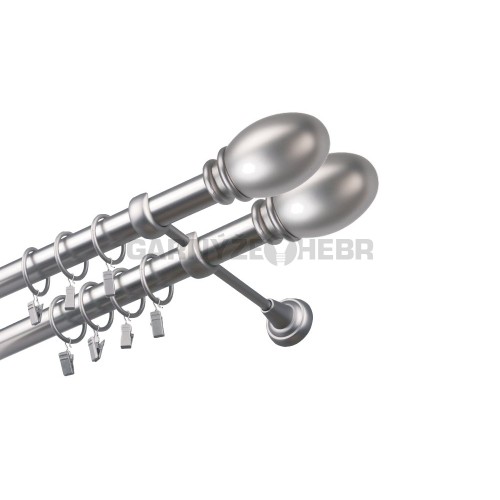 Garnýž kovová 240 cm dvouřadá - dvojitá 25/25 Belluno double Satina