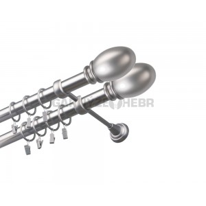 Garnýž kovová 260 cm dvouřadá - dvojitá 25/25 Belluno double Satina