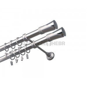 Garnýž kovová 210 cm dvouřadá - dvojitá 25/25 Duncan double Satina