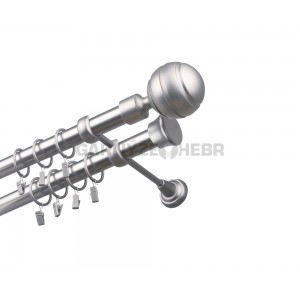 Garnýž kovová 100 cm dvouřadá - dvojitá 25/25 Paola Satina