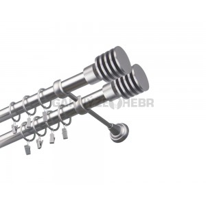 Garnýž kovová 260 cm dvouřadá - dvojitá 25/25 Talarki double Satina