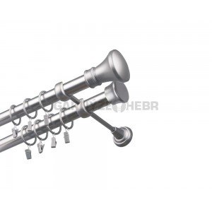 Garnýž kovová 100 cm dvouřadá - dvojitá 25/25 Žezlo Satina