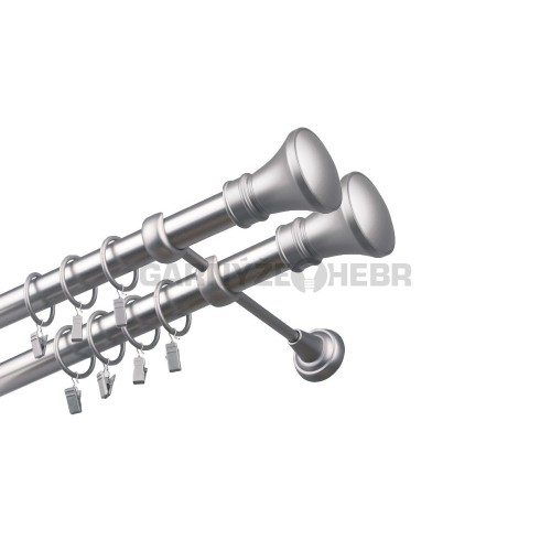 Garnýž kovová 360 cm dvouřadá - dvojitá 25/25 Žezlo double Satina