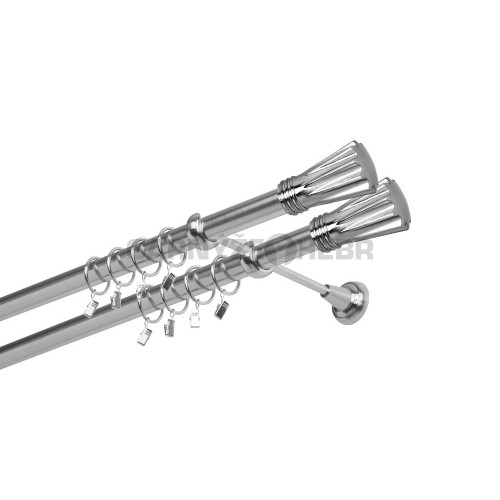 Garnýž kovová 200 cm dvouřadá - dvojitá 25/25 Walchar double Nerez