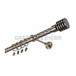 Garnýž kovová 100 cm jednořadá 25 kroucená Talarki mosaz