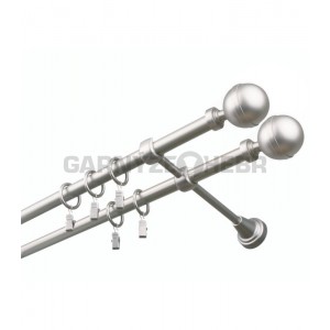 Garnýž kovová 100 cm dvouřadá - dvojitá 16 Kalisto double satina