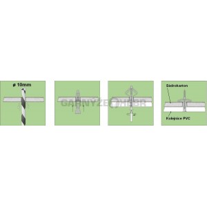 Hmoždinka s vrutem 3,5x60mm do sádrokartonu balení 10ks