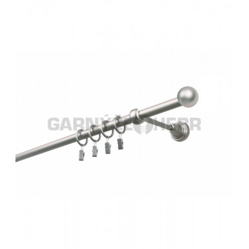 Garnýž kovová 210 cm  jednořadá 16 Koule satina