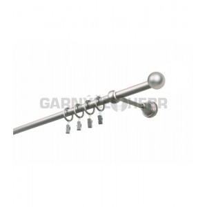 Garnýž kovová 260 cm jednořadá 16 Koule satina