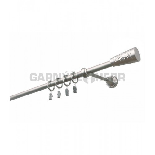 Garnýž kovová 420 cm jednořadá 16 Sevilla satina